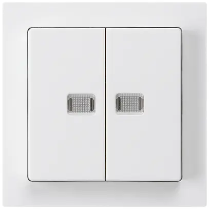 Pulsante luminoso INC kallysto 2×AR/1P con 2 lenti bianco 