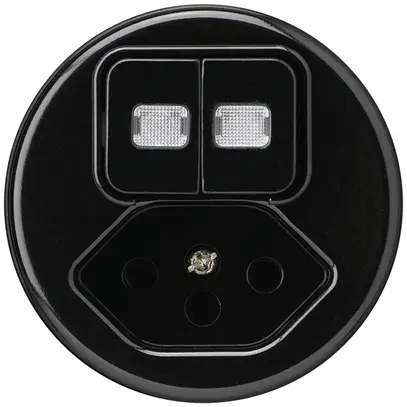 Inserto per combinazione luminosa basico 3+A-R/1L+T13 nero 2 lenti prot.bambini 