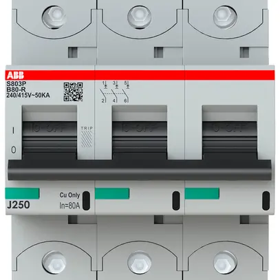 Disjoncteur ABB S803P-B80-R 3P 400V B-80A 50kA 4.5UM 
