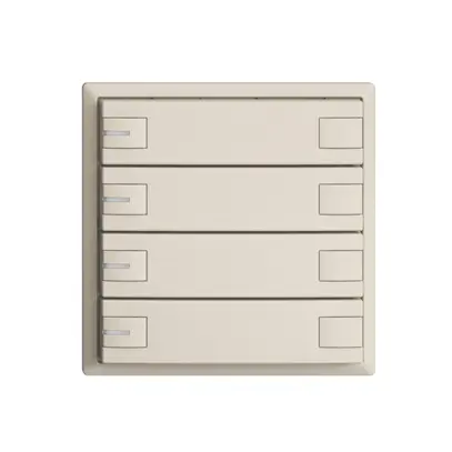 Pulsante KNX RGB EDUE, 250mW, c.LED RGB, 4×pulsante, com.2×tasti, crema 