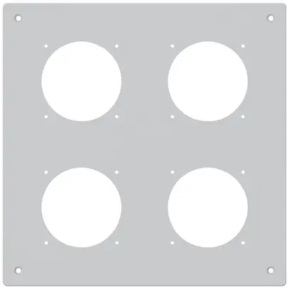 UP-Montageplatte robusto 2×2 Aluminium, grau 