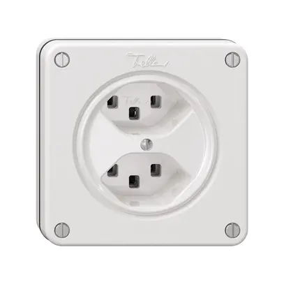 Prise NUPU NEVO, 2×T23, blanc 