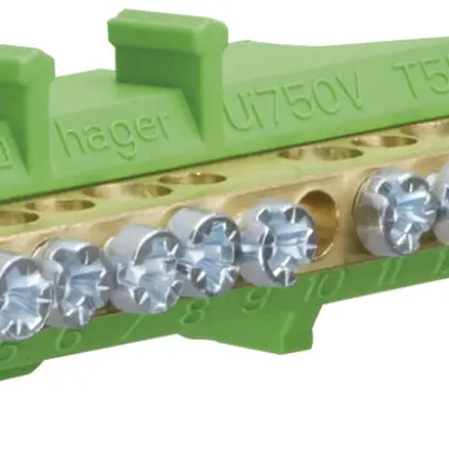 Schutzleiter-Klemmensteg Hager 6×16/7×10mm² 