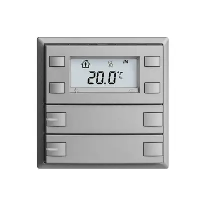 Pulsante RTH INC KNX 2×EDIZIOdue F silver, con LED RGB 