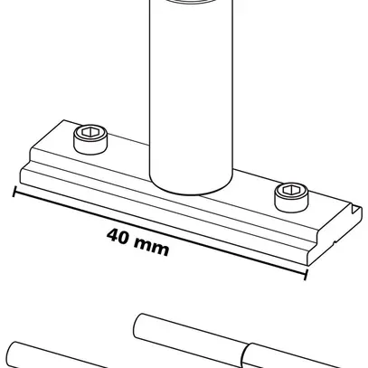 Supporto per sospensione Sylvania Lytespan ROUND alluminio 40mm bianco 
