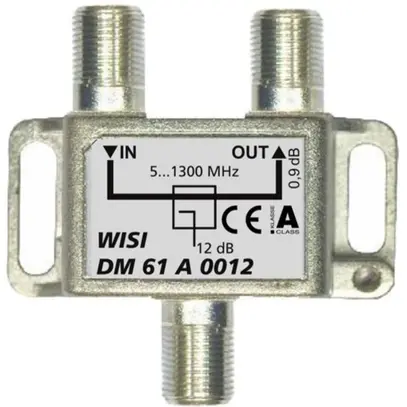 Dérivateur F WISI DM61A 0012 1 fois 12dB 5…1300MHz 