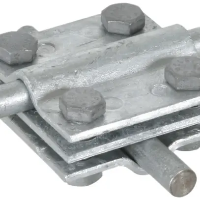 Kreuzklemme DEHN/elvatec ohne Zwischenplatte 8…10/30mm, Stahl/tauchfeuerverzinkt 