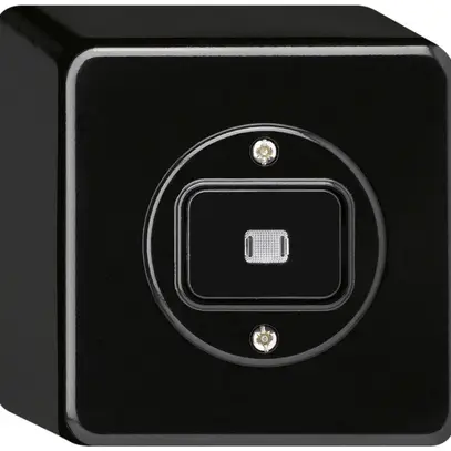 Interrupteur AP basico lumineux 3/2L noir 