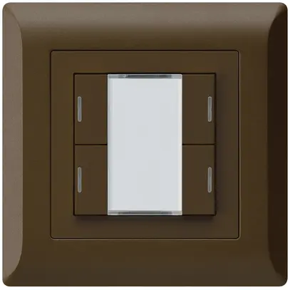 Poussoir ENC kallysto.line KNX 4×LED RGB s/e-link brun 