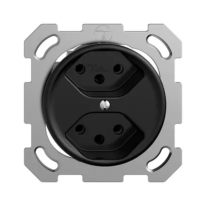 Prise ENC STANDARDdue 2×T13 1×S noir 