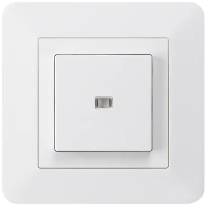 Interruttore pulsante luminoso INC kallysto.trend 6/1P bianco 