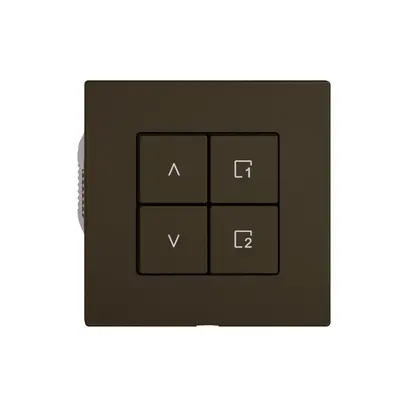 Interrupteur stores EDIZIO.liv Wiser SNAPFIX® 1 scène 4 touches WLAN br 