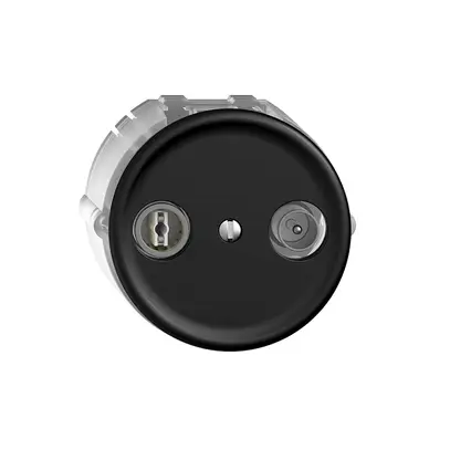 Prise TV-R ENC STANDARDdue 23dB noir à large bande 5…2000MHz, Q 