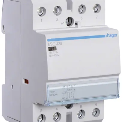 Contattore AMD Hager ESC 230VAC 3 chiusura 1 apertura 25A 2UM 