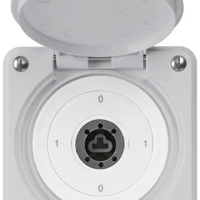 Interruttore a chiave INC robusto IP55 con copertura senza cilindro S0/3P grigio 