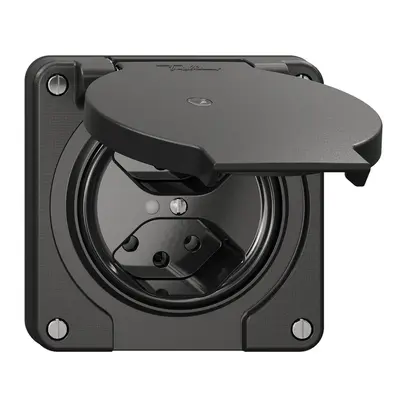 Prise NEVO N.CO, 2×T13, IP21, a.LED, noir 