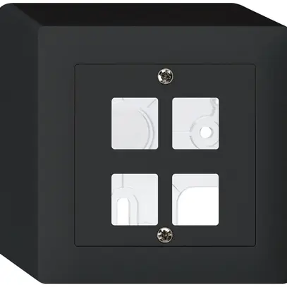 Kit frontale AP kallysto Q per 4 moduli nero 