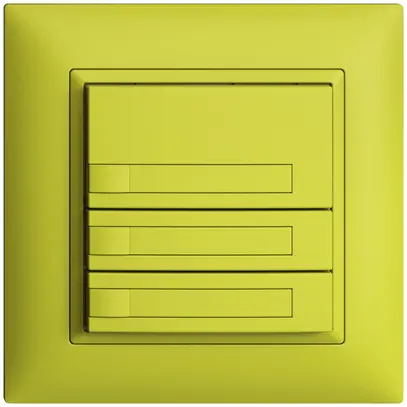 Poussoir ENC KNX 3× EDIZIOdue lemon RGB sans LED avec insert papier 