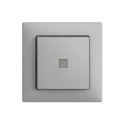 Contact à poussoir lum. ENC EDIZIOdue A-R/1P si, a.lenti.LED.60×60mm 