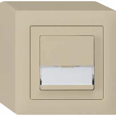 Poussoir de sonnerie AP kallysto A/1L beige avec porte-étiquette 