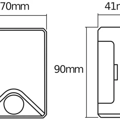 Applique LED LDV DOORLED UPDOWN WT 0.8W 40lm 4000K rilevatore movimento bianco 