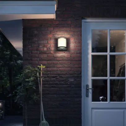 Applique LED Philips Samondra IR SEN 3.8W 800lm 827 IP44 antracite 