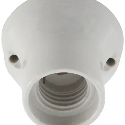 Portalampada per soffitto/parete, E27, porcellana, bianco 