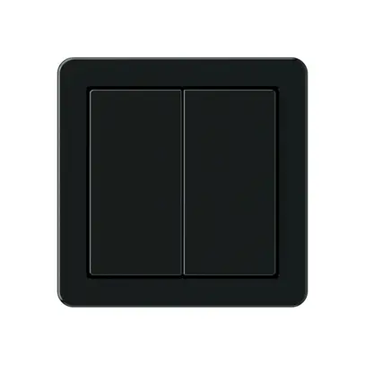 Poussoir KNX Hager BA basico A double 58×58mm noir 