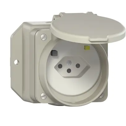 Presa FI AP ABB METALL NAP T13 30mA grigio 