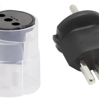 Adattatore fisso MH 3L 16A 230VAC Schuko/T23 CEE7/7-CH T23, nero 