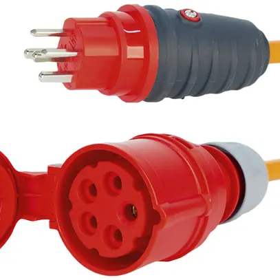 Verlängerungskabel Steffen EPR-PUR 5×2.5mm² 0.3m T25/CEE16 für Industrie orange 