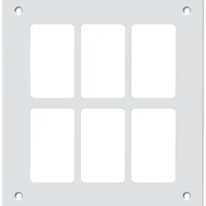 Montageplatte Hager FLF 3/5 2×3 Aluminium eloxiert weiss 
