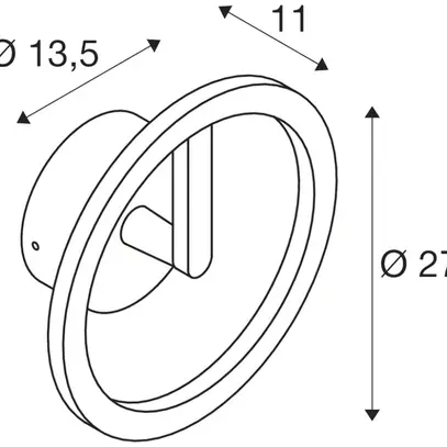 Applique LED SLV Q-RING 10W 950lm 3000K IP65 Ø270×110mm bianco 