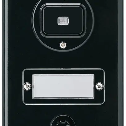 Combinaison ENC Hager basico I-I verticale poussoir lumineux+sonnerie noir 