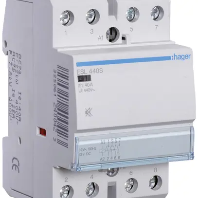 Contattore AMD Hager 12VAC 4 chiusura 40A senza ronzio 3UM 