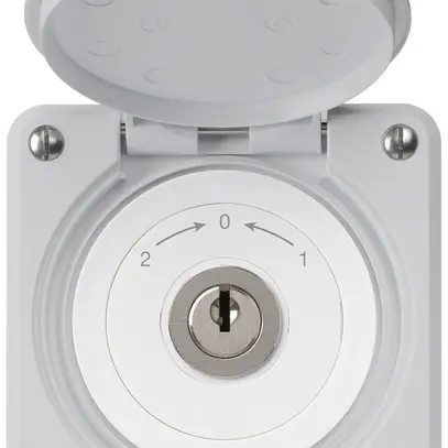 Contact pivotant à clé ENC robusto IP55 gris avec clapet inverseur combinaison 