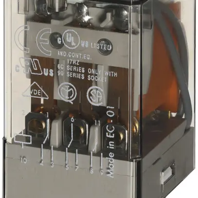 Relais industriel Finder 60.13.8.024.0040, 3C 10A/24VAC AgNi 11L 