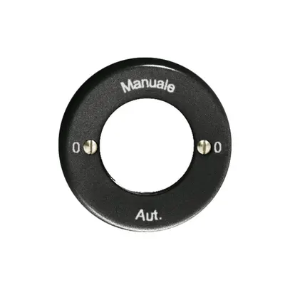 Kit front. 0-Manuale-0-Aut. nero per interr.rotativo a chiave 