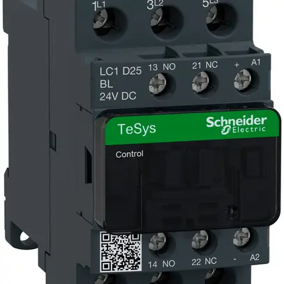 Contattore Schneider Electric LC1D25BL 24VDC 1Ch+1R 25A TeSys 