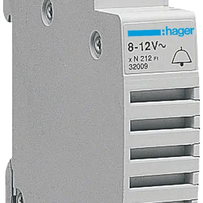 Sonnerie INC Hager 8…12V AC 85dB 1UM gris clair 