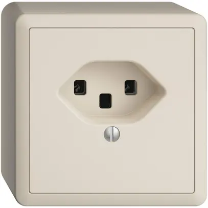 Presa AP EDIZIOdue T23 16A crema, morsetti a vite 