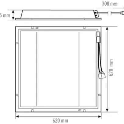Set di lampade LED INS ESYLUX CELINE-2 625×625 4×30W 827…865 17600lm opale 