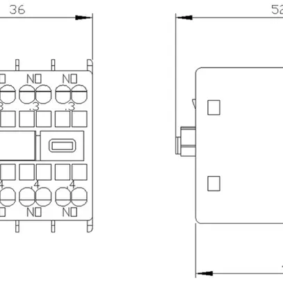 Hilfsschalter Siemens SIRIUS 3RH2911-2HA31 3S+1Ö 6A/230V Federzugklemmen 