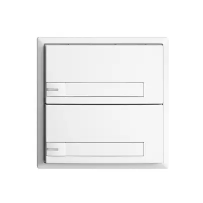 UP-Universaltaster 2×1T Steckkl EDIZIOdue weiss, mit Papiereinlage+LED 