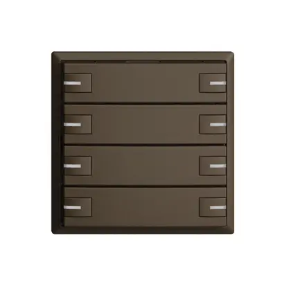 Poussoir ENC KNX 8× EDIZIOdue coffee RGB avec LED 
