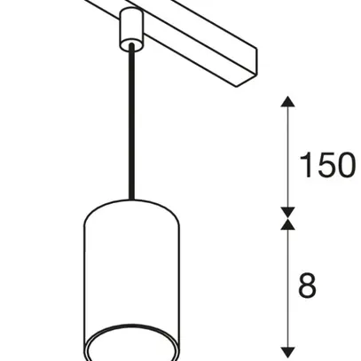 Lampada sospesa LED SLV NUMINOS XS 48V AD 8.7W 750lm 940 DALI Ø50 bianco/bianco 