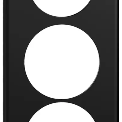 Plaque de recouvrement STANDARDdue 3×1 1×Ø50, 2×Ø58, noir 