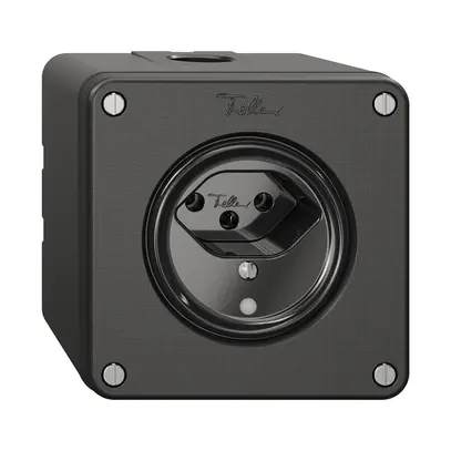 Presa NAPU NEVO, 1×T13, c.LED, nero 