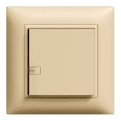 Poussoir ENC ZEP variateur univ. 1c/1t avec LED EDIZIOdue sand 