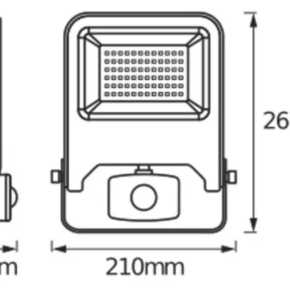 LED-Strahler LDV ENDURA FLOOD SENSOR 50W 4500lm 3000K anthrazit IP44 